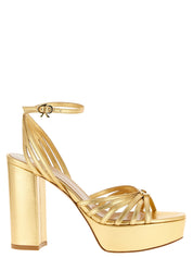 Gianvito Rossi Sandals — Rita Metallic Platform Heel