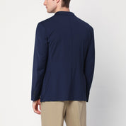 Santaniello Blue Wool‑Blend Single‑Breasted Jacket