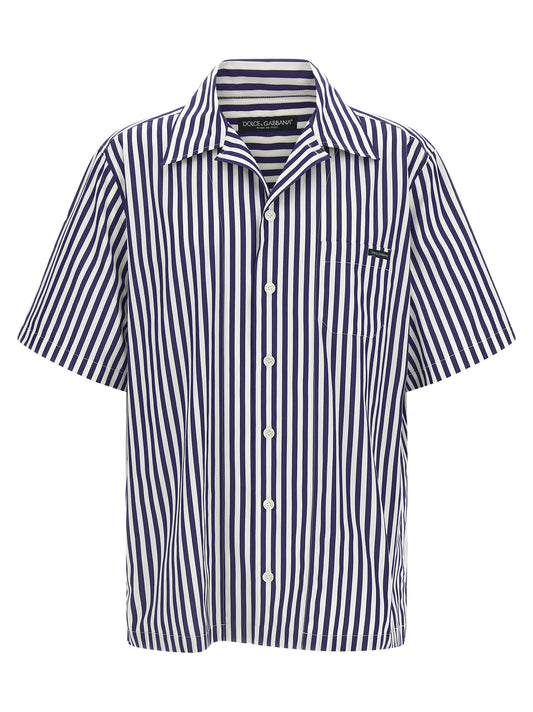 Dolce & Gabbana Striped Shirt for Men — Blue, SS26