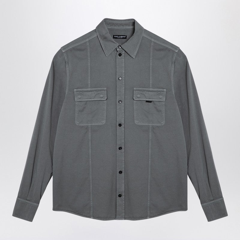 Dolce & Gabbana Dolce&Gabbana Grey cotton overshirt