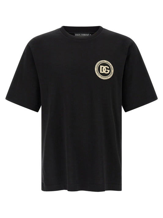 Dolce & Gabbana DG Patch T-Shirt - Black Topwear