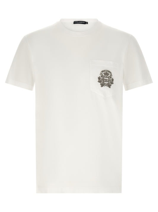Dolce & Gabbana Embroidered T-Shirt for Men — White
