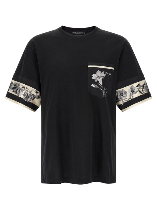 Dolce & Gabbana Silk Detail T-Shirt for Men — Topwear