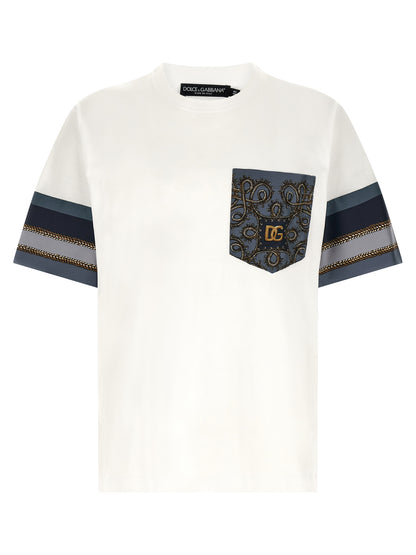 Dolce & Gabbana Cargo Silk Insert T-shirt for Men
