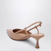 Gianvito Rossi Peach Ascent 55 slingback leather heels