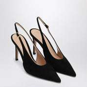 Gianvito Rossi Robbie slingback in black suede