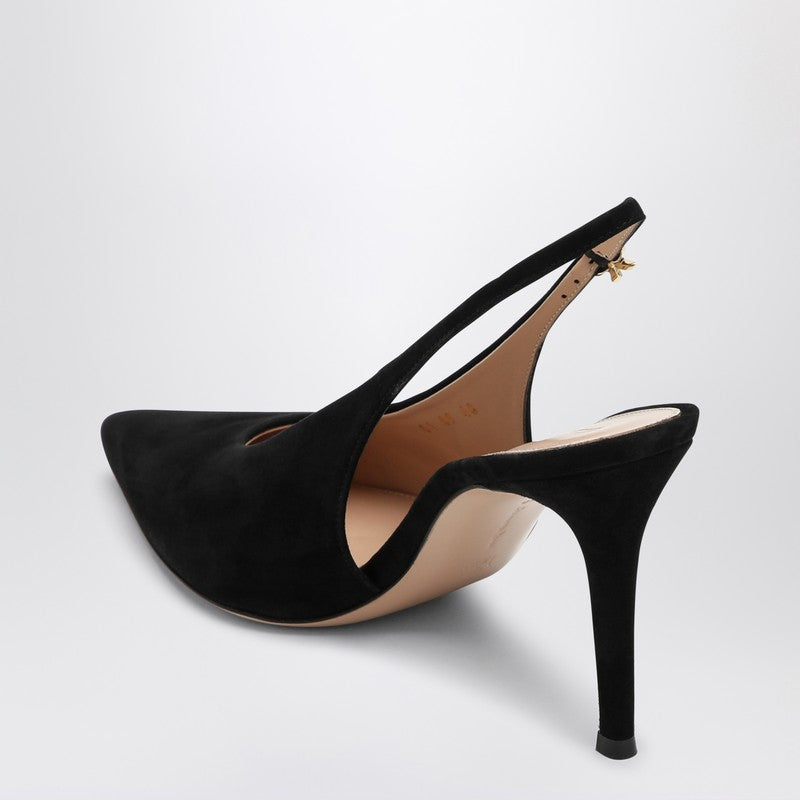 Gianvito Rossi Robbie slingback in black suede