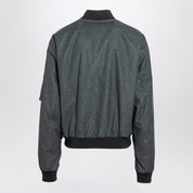 Dolce & Gabbana Light grey linen bomber jacket