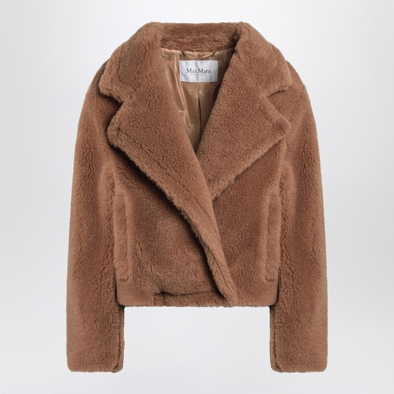 Manteau court camel Max Mara Icon Teddy Bear