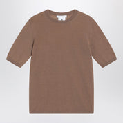 Hazelnut Wool Crew‑Neck Sweater — Max Mara