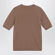 Hazelnut Wool Crew‑Neck Sweater — Max Mara