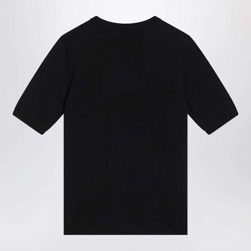 Max Mara blue crew neck wool sweater