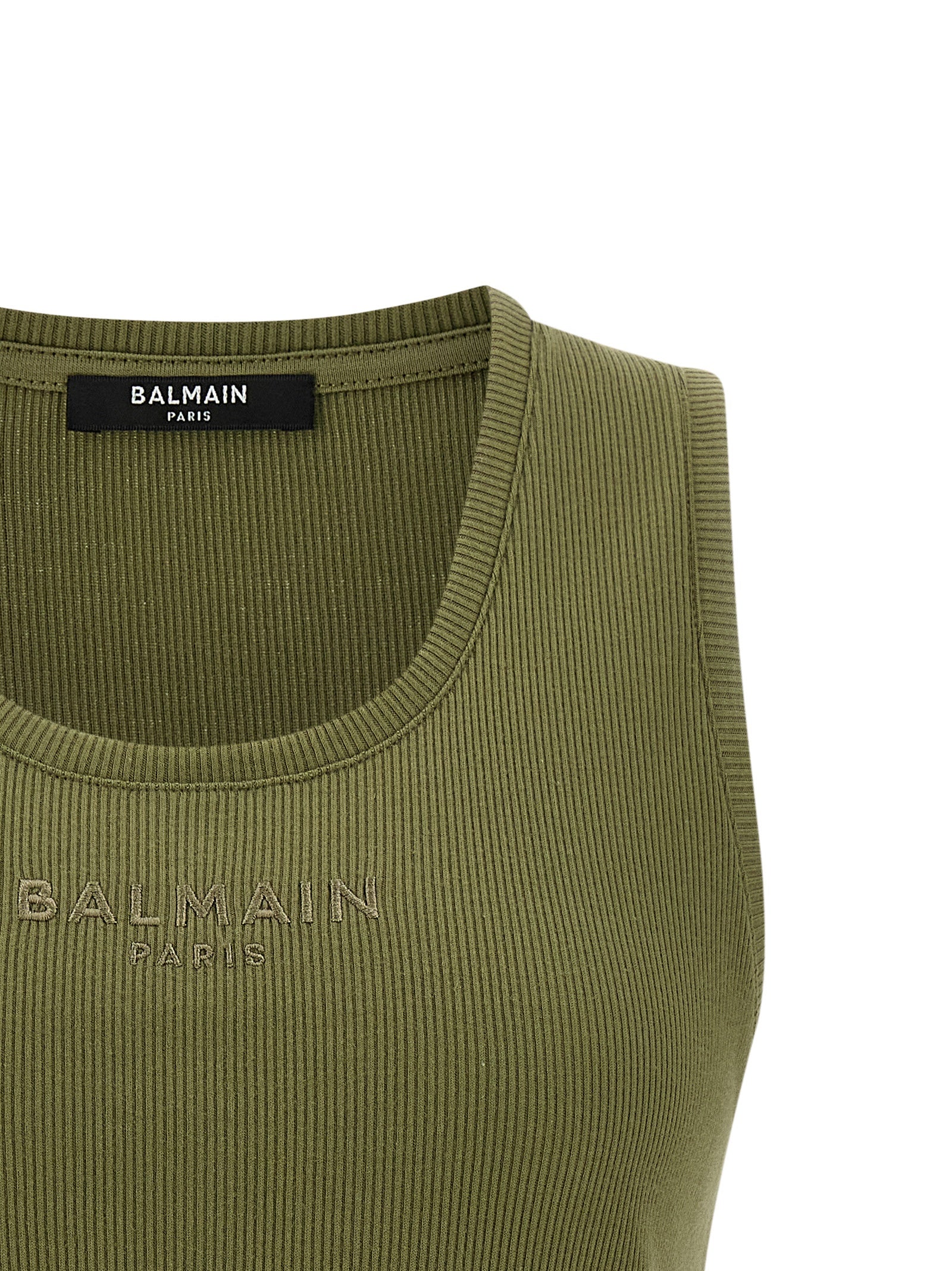 Balmain Logo Embroidery Tank Top — Women’s Topwear