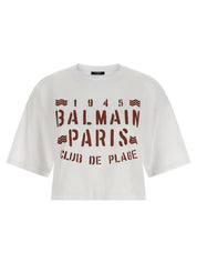 Balmain Plage Print T-shirt — Women's Topwear