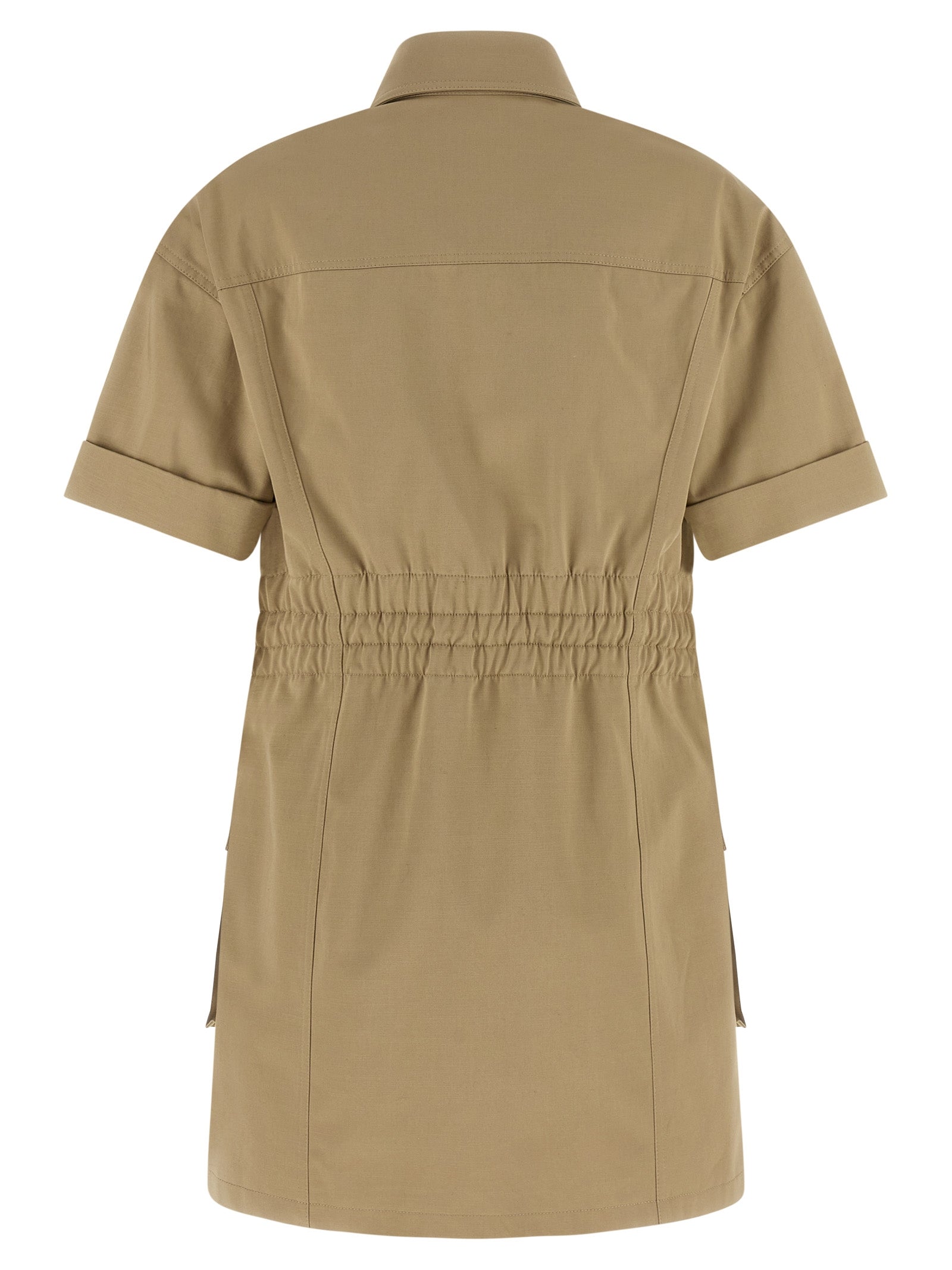 Balmain Saharan Dress — Green Cotton Mini Dress