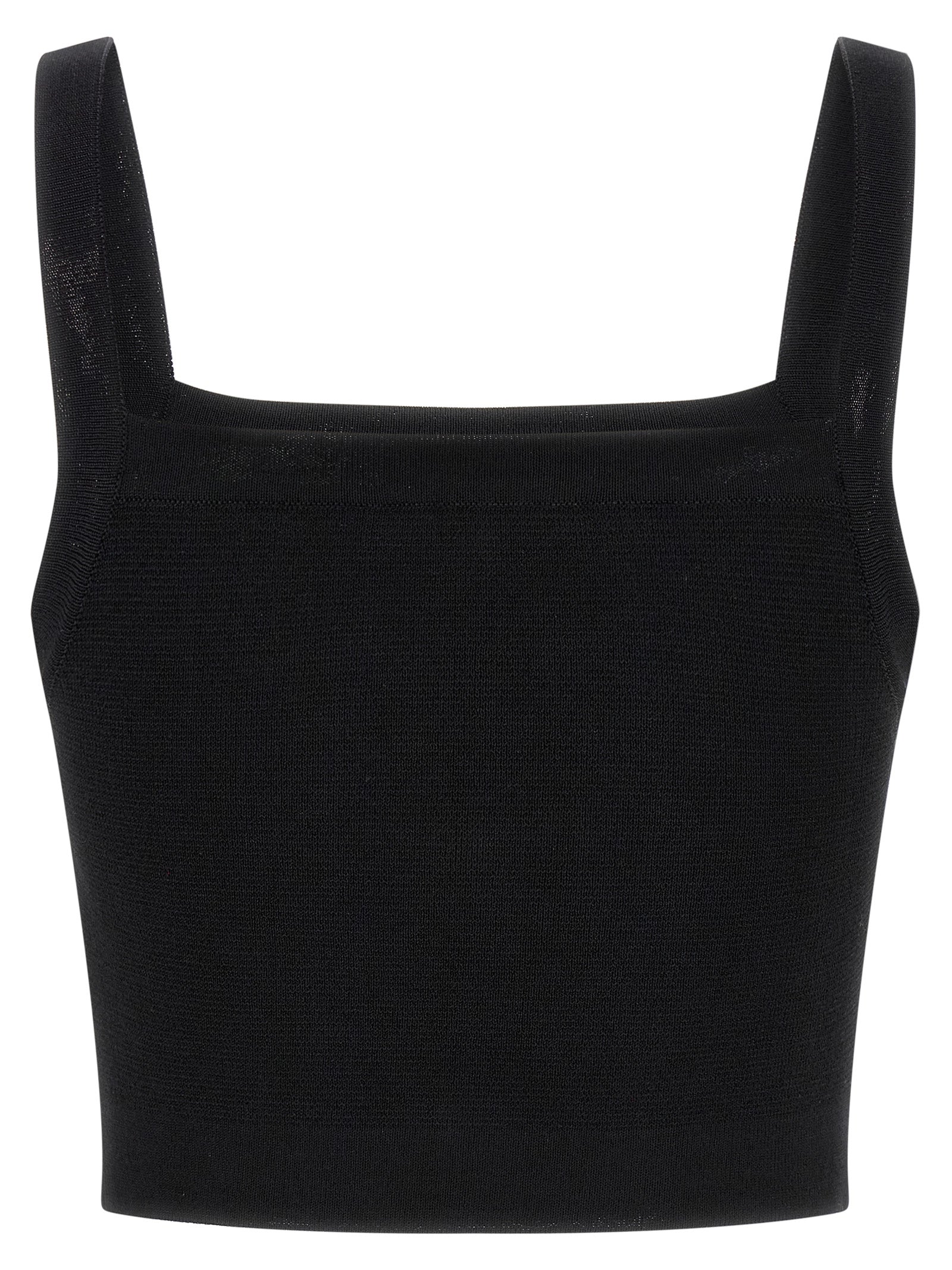 Balmain Top 3 Buttons — Black Viscose Knit Top