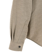 Balmain Jacquard Monogram Shirt — Men's Gray Shirt