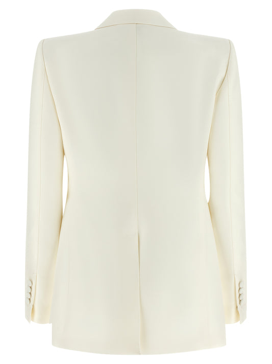 Tom Ford Radzmir Blazer Jackets — White Wool-Silk