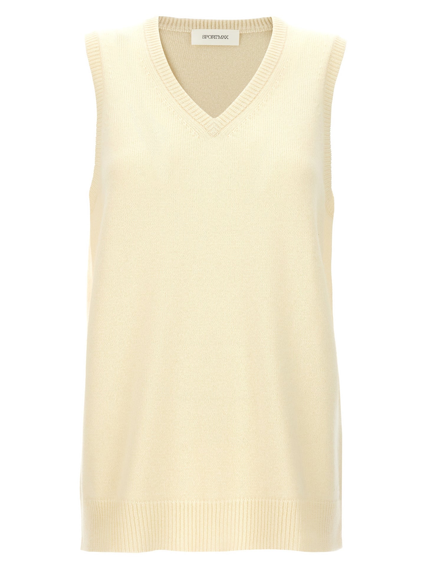 Sportmax Gimmy Vest — Yellow Wool-Cashmere Vests