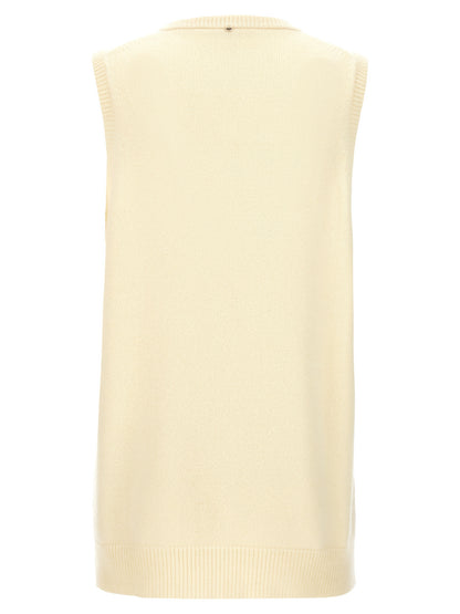 Sportmax Gimmy Vest — Yellow Wool-Cashmere Vests