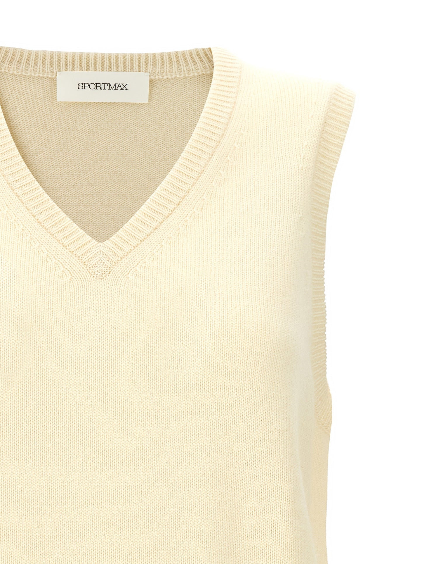 Sportmax Gimmy Vest — Yellow Wool-Cashmere Vests