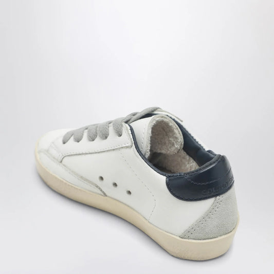 Golden Goose Super-star Sneakers in vintage white/navy blue