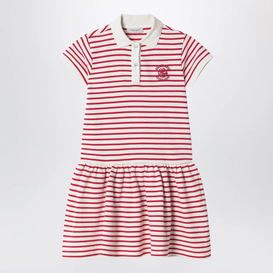 Golden Goose White/red striped polo dress