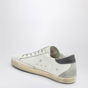 Baskets Golden Goose Super Star en cuir blanc/gris