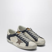 Zapatillas Super Star de piel en blanco y azul de Golden Goose