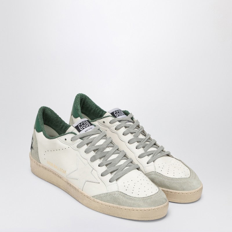 Golden Goose Ballstar white/green sneaker in leather