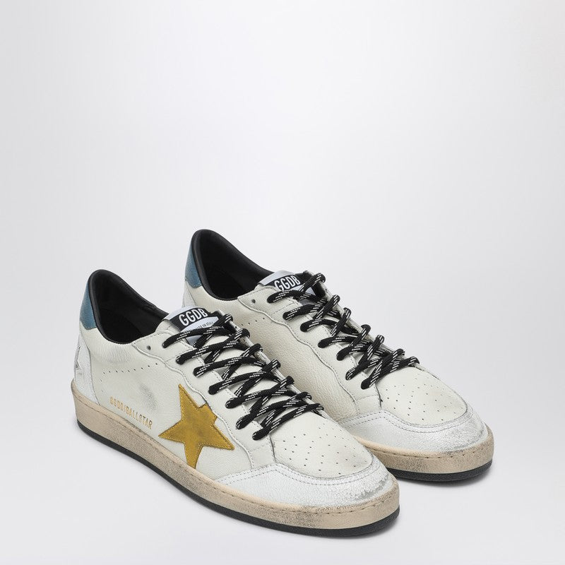 Zapatillas Golden Goose Ball Star blanco miel azul claro