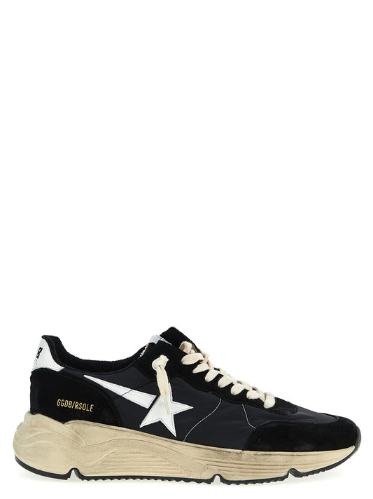 Golden Goose Sneakers — Running Sole for Men (White/Black)