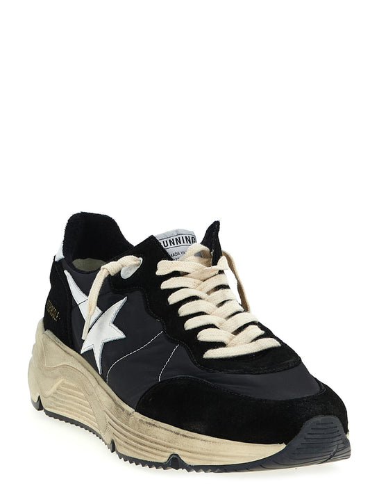 Golden Goose Sneakers — Running Sole for Men (White/Black)
