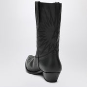Golden Goose Wish Star low black leather boots