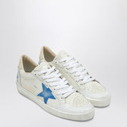 Zapatillas Ballstar de color blanco azulado y fresno de madera Golden Goose