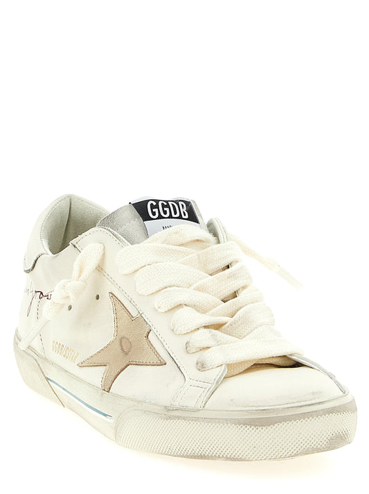 Golden Goose Sneakers — Super Star for Men, White Metallic