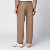 Golden Goose Beige cotton-blend trousers