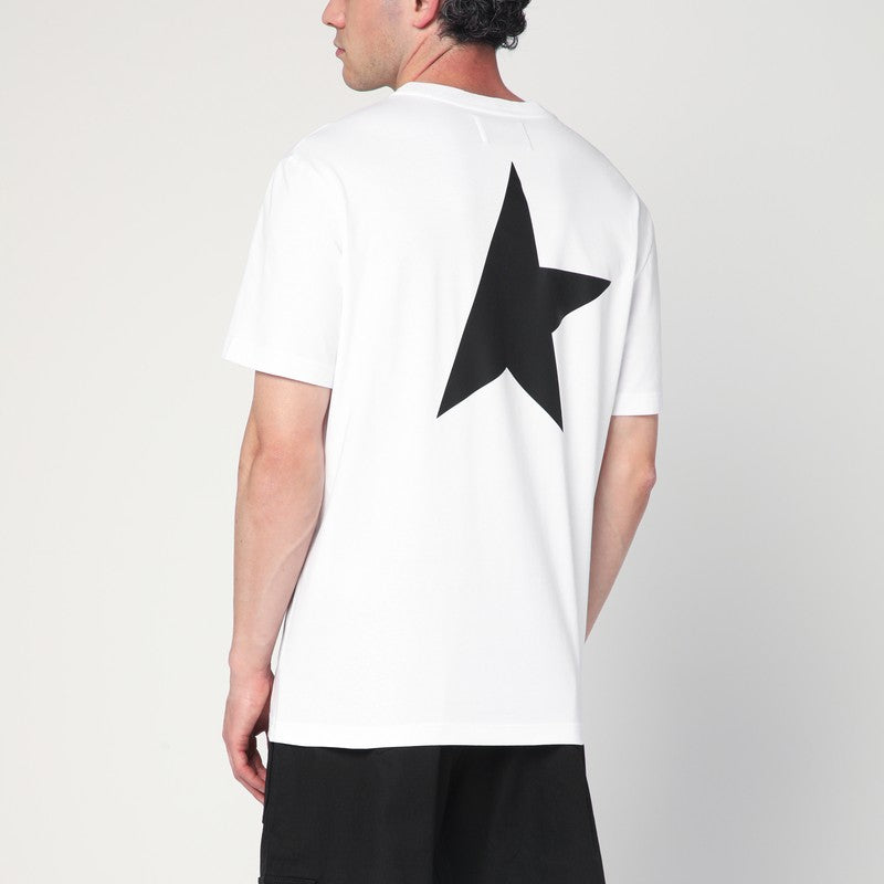 T-shirt en coton blanc Golden Goose avec logo