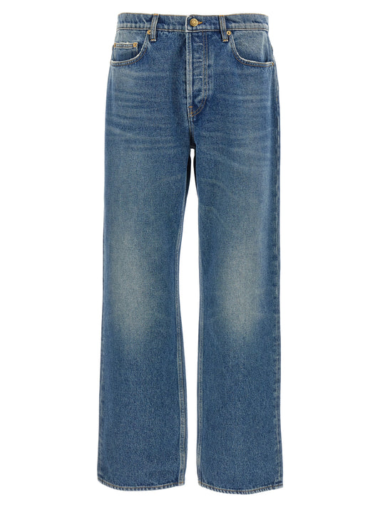 Golden Goose Skate Jeans for Men — Blue Straight Leg