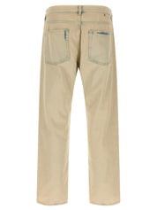 Golden Goose Skate Jeans — Wide Straight Beige Denim