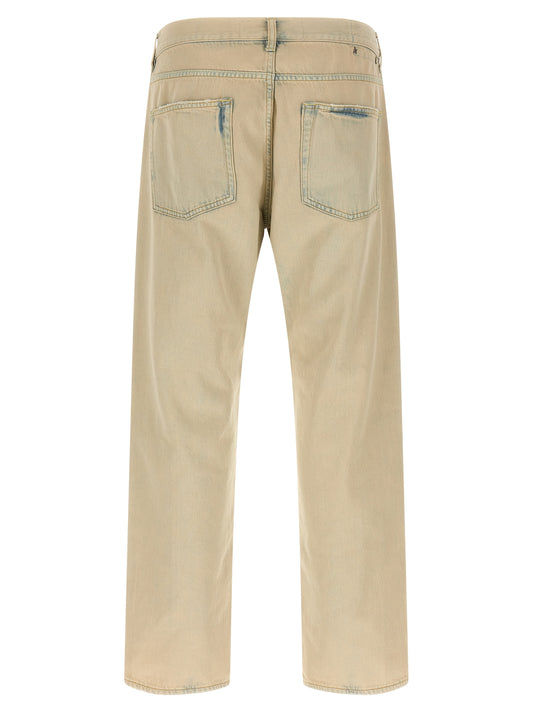 Golden Goose Skate Jeans — Wide Straight Beige Denim