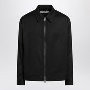 Golden Goose Black zip jacket in wool gabardine