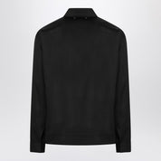 Golden Goose Black zip jacket in wool gabardine