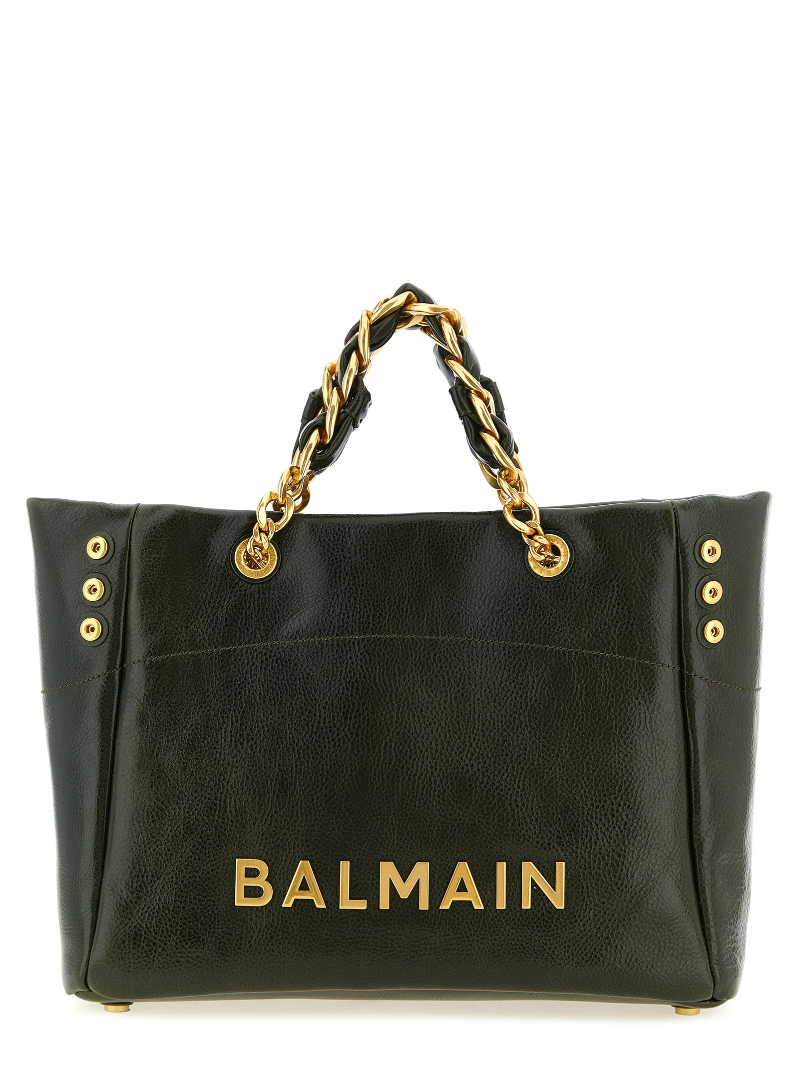 Balmain 1945 Soft Large Shopping Bag — Green Shopper