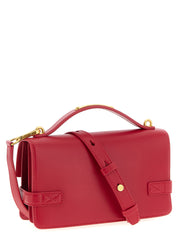Balmain B-Buzz 24 Handbag — Fuchsia Calf Leather (W24cm)