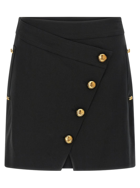 Elisabetta Franchi Jewel Button Skirt — Mini Skirts