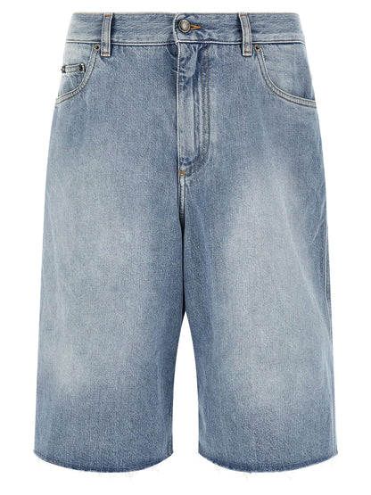 Dolce & Gabbana Denim Bermuda Shorts — Light Blue, Men