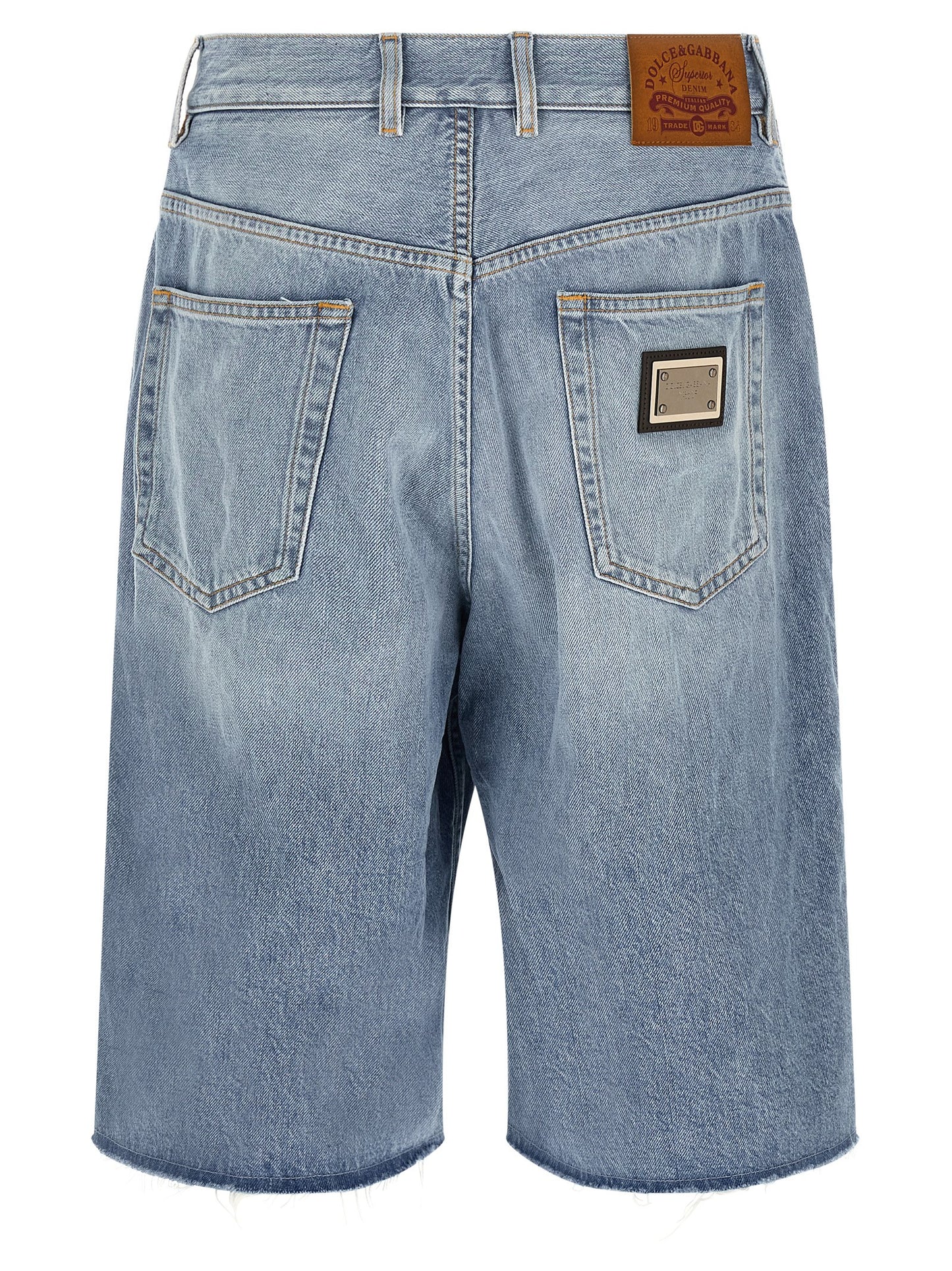 Dolce & Gabbana Denim Bermuda Shorts — Light Blue, Men