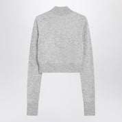 Sportmax Grey cropped cashmere sweater