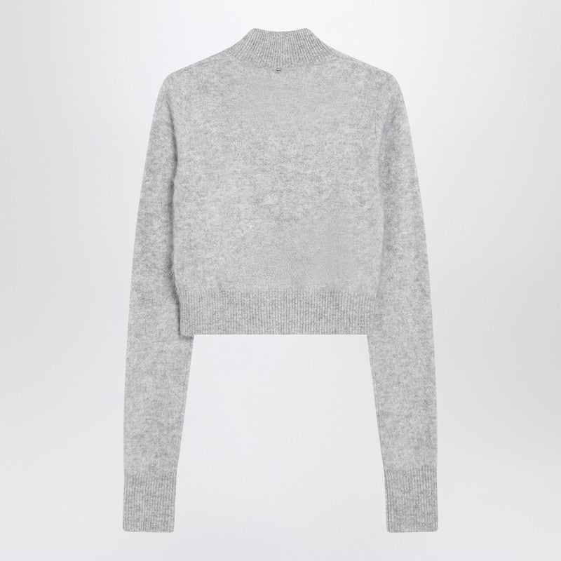 Sportmax Grey cropped cashmere sweater
